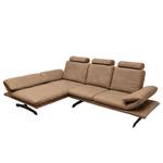 Ecksofa Beastey II Echtleder - Latte Macchiato - Longchair davorstehend links