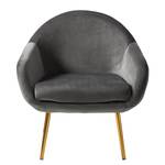 Fauteuil Milawa Velours - Gris