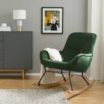 Rocking chair Miles Velours - Vieux vert