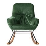 Rocking chair Miles Velours - Vieux vert