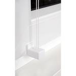 Store plissé sans perçage free Polyester / Aluminium - Blanc - 120 x 130 cm