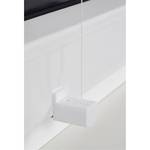 Store plissé sans perçage Promo Polyester / Aluminium - Blanc - 90 x 130 cm