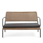 Gartenbank Pimlico Stahl / Polyrattan - Braun / Anthrazit