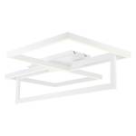 Plafonnier Quadras Plexiglas / Fer - 1 ampoule - Blanc