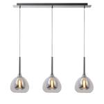 Suspension Hadan III Verre effet miroir / Fer - 3 ampoules