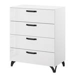 Commode haute Shuffle II Industry Industrial - 80 cm - Blanc brillant