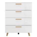 Commode haute Shuffle II Skandi Skandi - 80 cm - Blanc brillant