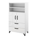 Buffet haut Shuffle I Industry Industrial - 80 cm - Blanc brillant