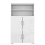 Buffet haut Shuffle II Basic Modern - 80 cm - Blanc brillant