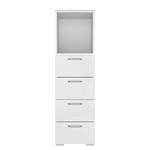 Commode haute Shuffle IV Basic Modern - 40 cm - Blanc brillant