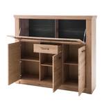 Highboard Mendes I balken-eikenhouten look/antracietkleurig