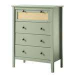 Commode Belleria II Pin massif - Vert olive clair