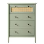 Commode Belleria II Pin massif - Vert olive clair