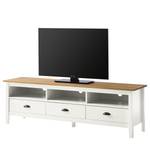 Tv-meubel Rivery massief grenenhout - Wit