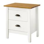 Table de chevet Rivery Pin massif - Blanc