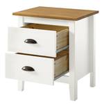 Table de chevet Rivery Pin massif - Blanc