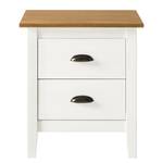 Table de chevet Rivery Pin massif - Blanc