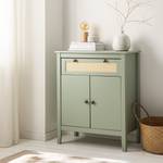 Commode Belleria III Pin massif - Vert olive clair