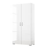 Drehtürenschrank Shuffle II 80 cm - Hochglanz Weiß