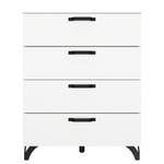 Commode haute Shuffle II Industry industriel - 80 cm - Blanc alpin