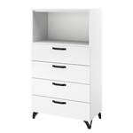 Commode haute Shuffle III Industry Industriel - 80 cm - Blanc alpin