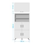 Buffet haut Shuffle II Industry Industriel - 80 cm - Blanc alpin