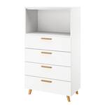 Commode haute Shuffle III Skandi Scandi - 80 cm - Blanc alpin