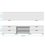 Lowboard Shuffle III Basic modern - 240 cm - Alpinewit