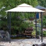 Grillpavillon Wandal Stahl / Webstoff - Beige / Schwarz