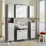 Highboard Quickset 913 glanzend wit/betonnen look