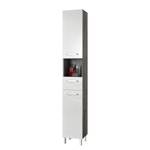 Armoire colonne Quickset 913 Blanc brillant / Imitation béton