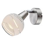 LED-wandlamp Elliott transparant glas/ijzer - 1 lichtbron