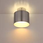 LED-plafondlamp Jenny polyester PVC/aluminium - 2 lichtbronnen - Zilver - Diameter: 14 cm
