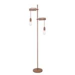 Staande lamp Jakob massief eucalyptushout - 2 lichtbronnen