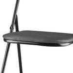 Chaises pliantes Vardo (lot de 2) Imitation cuir / Acier - Noir - Gris