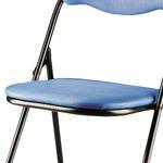 Chaises pliantes Vardo (lot de 2) Imitation cuir / Acier - Noir - Bleu