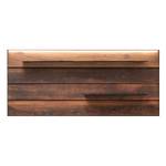 Wandplank Misano fineerlaag van echt hout/glas - balkeneikenhout/grijs - Sahara grijs/Balkeneikenhout - Met verlichting