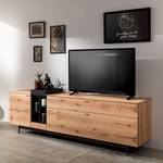 Meuble TV Style I Placage en bois véritable / Métal - Chêne / Anthracite