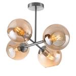 Plafondlamp Pilar transparant glas/ijzer - 4 lichtbronnen - Koper