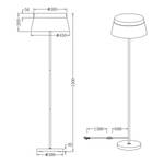 Lampadaire Baroness Plexiglas / Aluminium - 3 ampoules - Noir