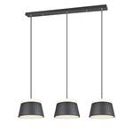 Suspension Baroness III Plexiglas / Aluminium - 6 ampoules - Noir