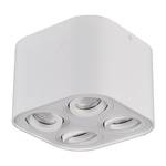 Plafondlamp Cookie aluminium - Wit - Aantal lichtbronnen: 4