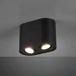 Plafondlamp Cookie aluminium - Zwart - Aantal lichtbronnen: 2