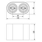 Deckenleuchte Cookie Aluminium - Schwarz - Flammenanzahl: 2