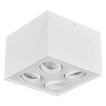 Plafondlamp Biscuit aluminium - Wit - Aantal lichtbronnen: 4