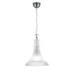 Hanglamp Almada transparant glas /aluminium - 1 lichtbron - Wit