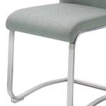 Chaises cantilever Marco II Tissage à plat / Acier inoxydable - Gris menthe - Lot de 2