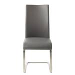 Chaises Marco Cuir synthétique Putri: Gris - Lot de 2