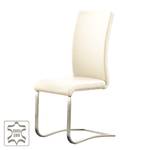 Chaises Marco Cuir véritable - Cuir Gyda: Créme - Lot de 2