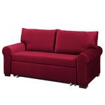 Slaapbank LATINA Country Deluxe vlakweefsel - Velours Krysia: Bordeaux - Breedte: 165 cm